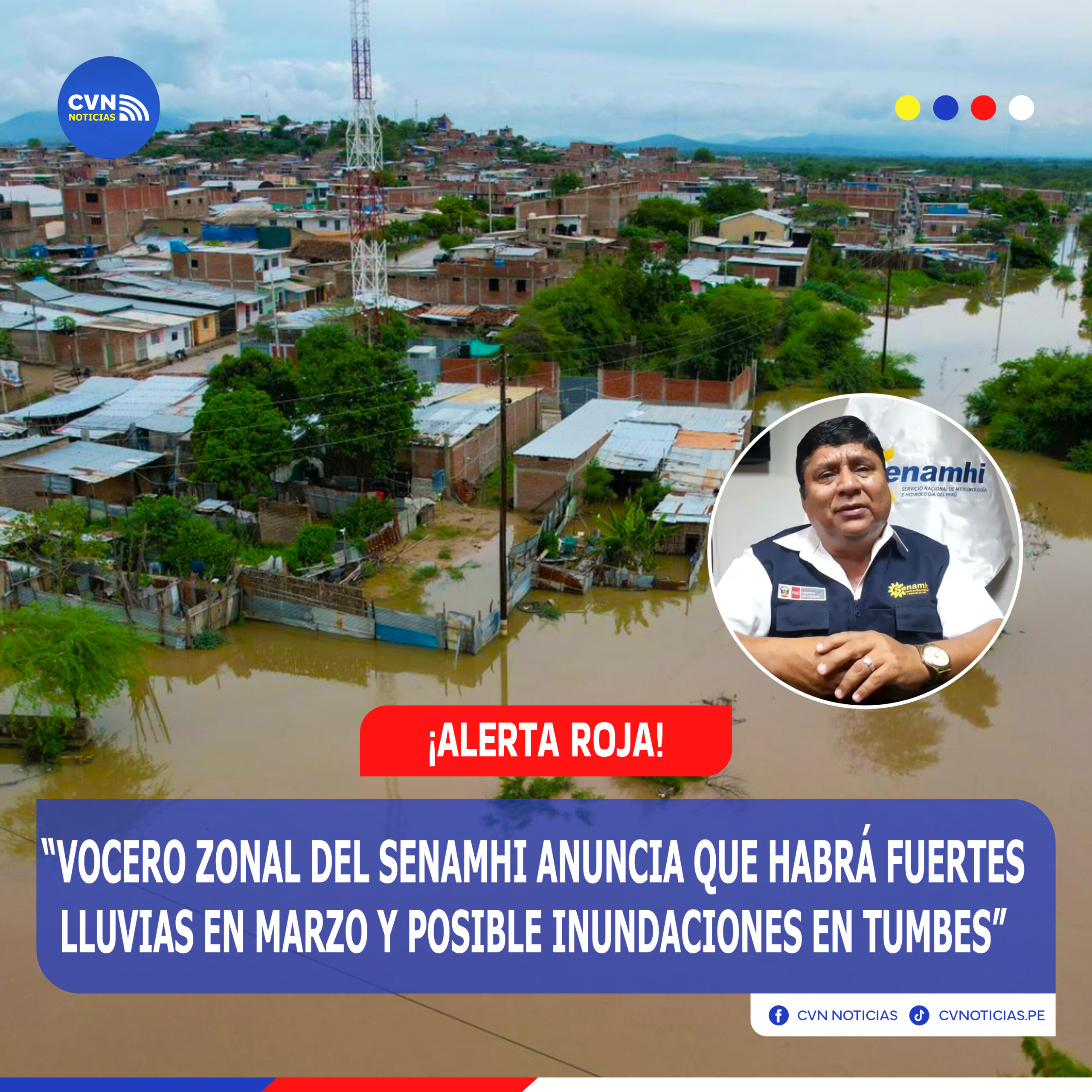 VOCERO ZONAL DEL SENAMHI ANUNCIA QUE HABRÁ FUERTES LLUVIAS EN MARZO Y POSIBLE INUNDACIONES EN TUMBES