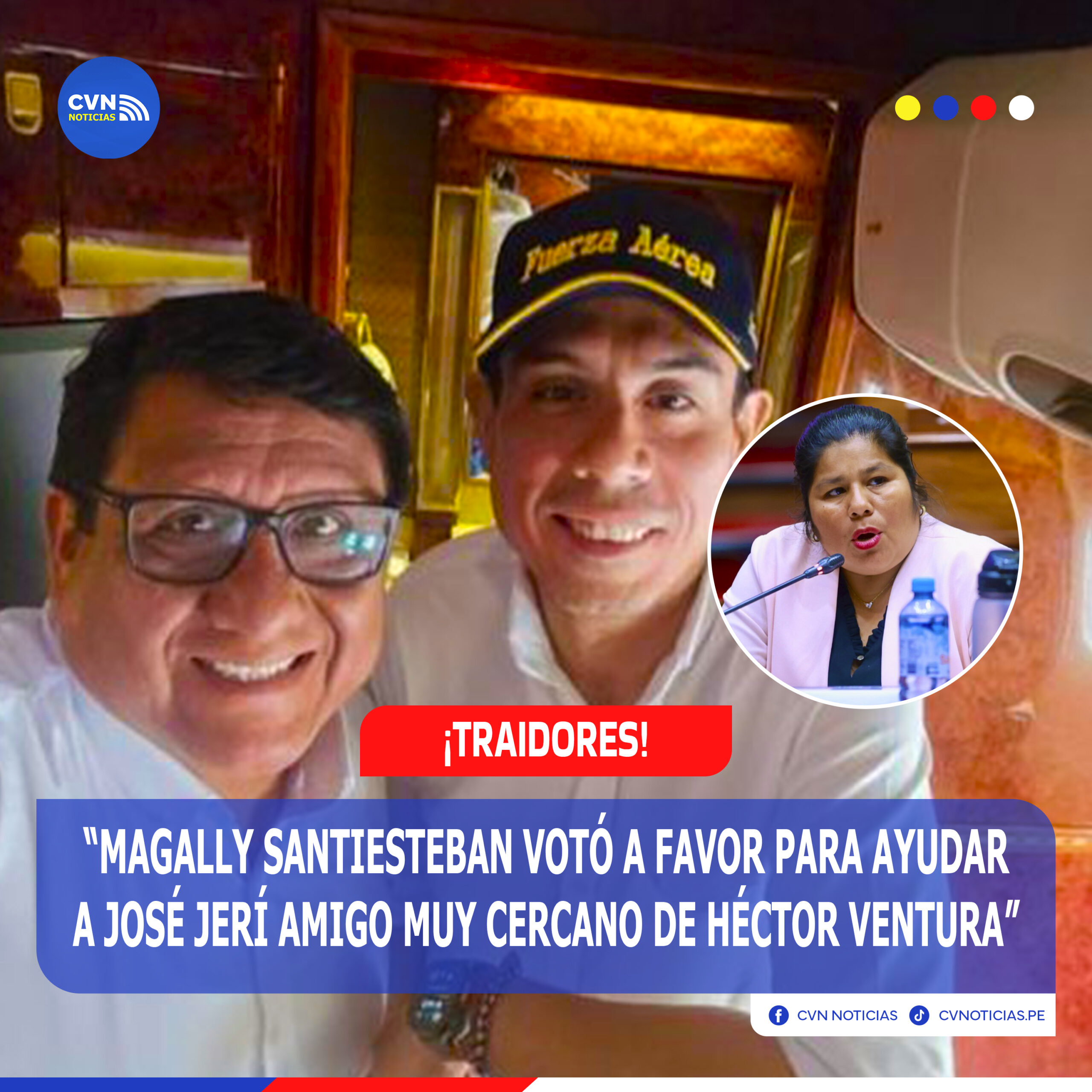 MAGALY SANTIESTEBAN VOTÓ A FAVOR PARA AYUDAR A JOSÉ JERÍ AMIGO MUY CERCANO DE HÉCTOR VENTURA